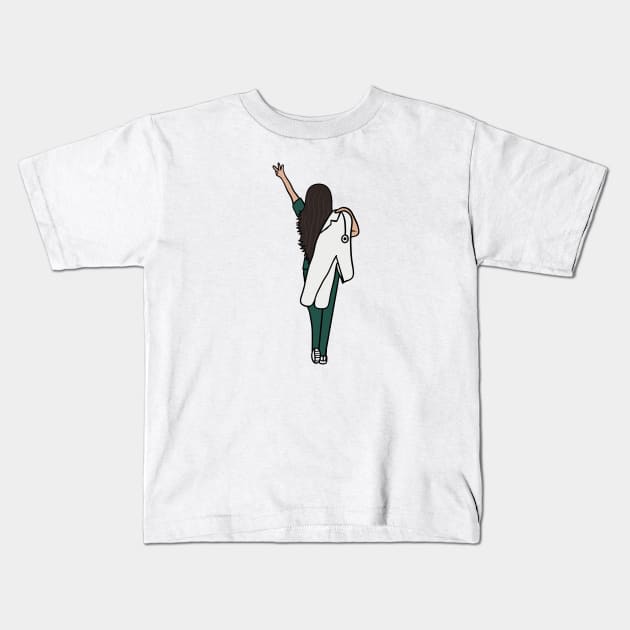 Graduation white coat scrub Kids T-Shirt by Mermaidssparkle